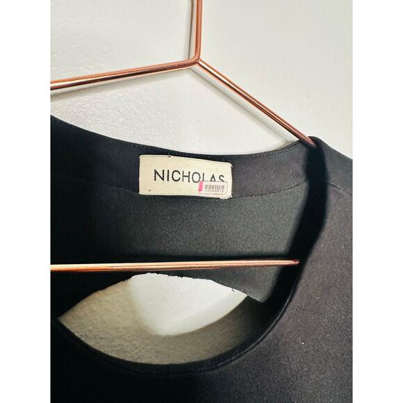 NICHOLAS Women's Black Open Back Cutout Stretch-Knit Zaire Maxi Dress Size - Picture 7 of 15